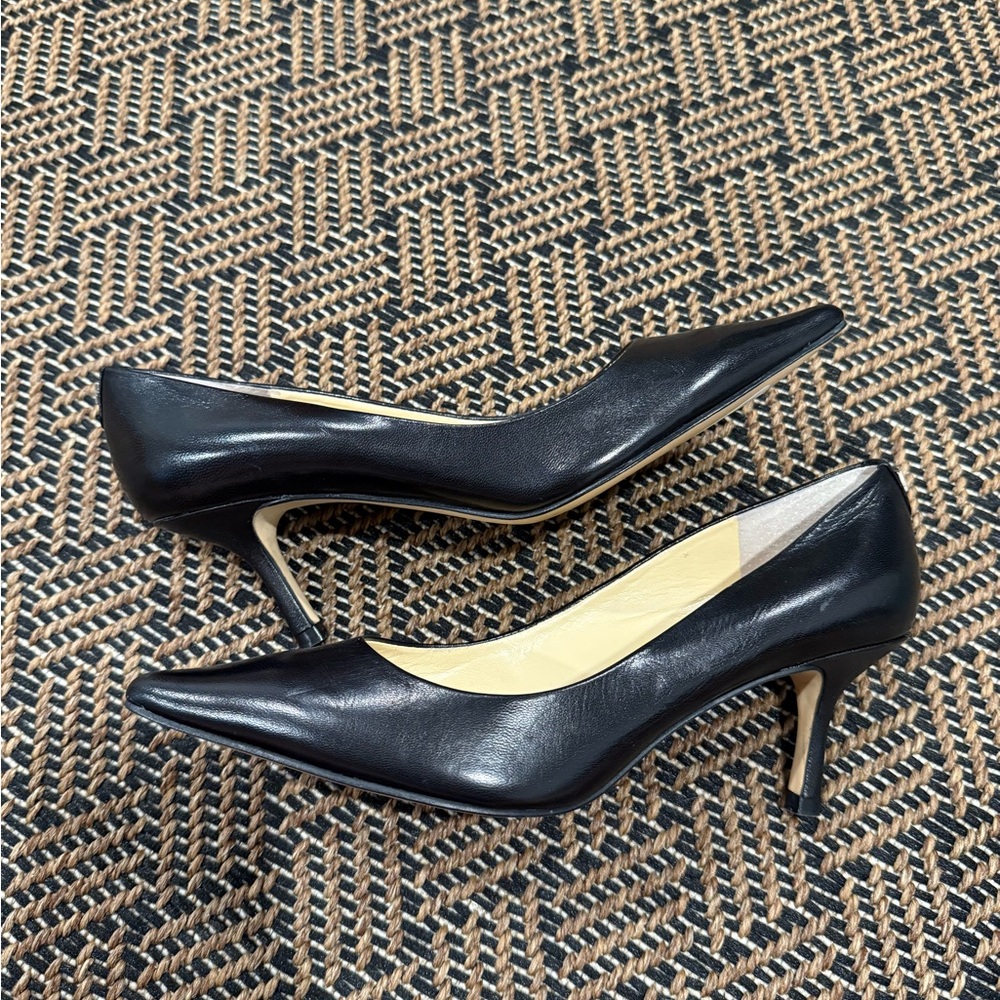 Ivanka Trump Black Leather Heels